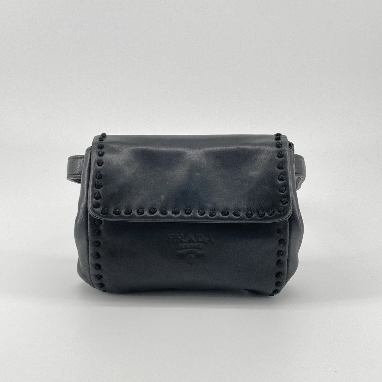 PRADA(プラダ) グラッセ カーフレザー ショルダーバッグ ブラック