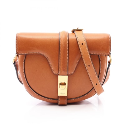 セリーヌ CELINE Small Besace スモール ブザス 16セーズ ショルダーバッグ バッグ レザー レディース ブラウン系 188013BO2.04LU 【中古】