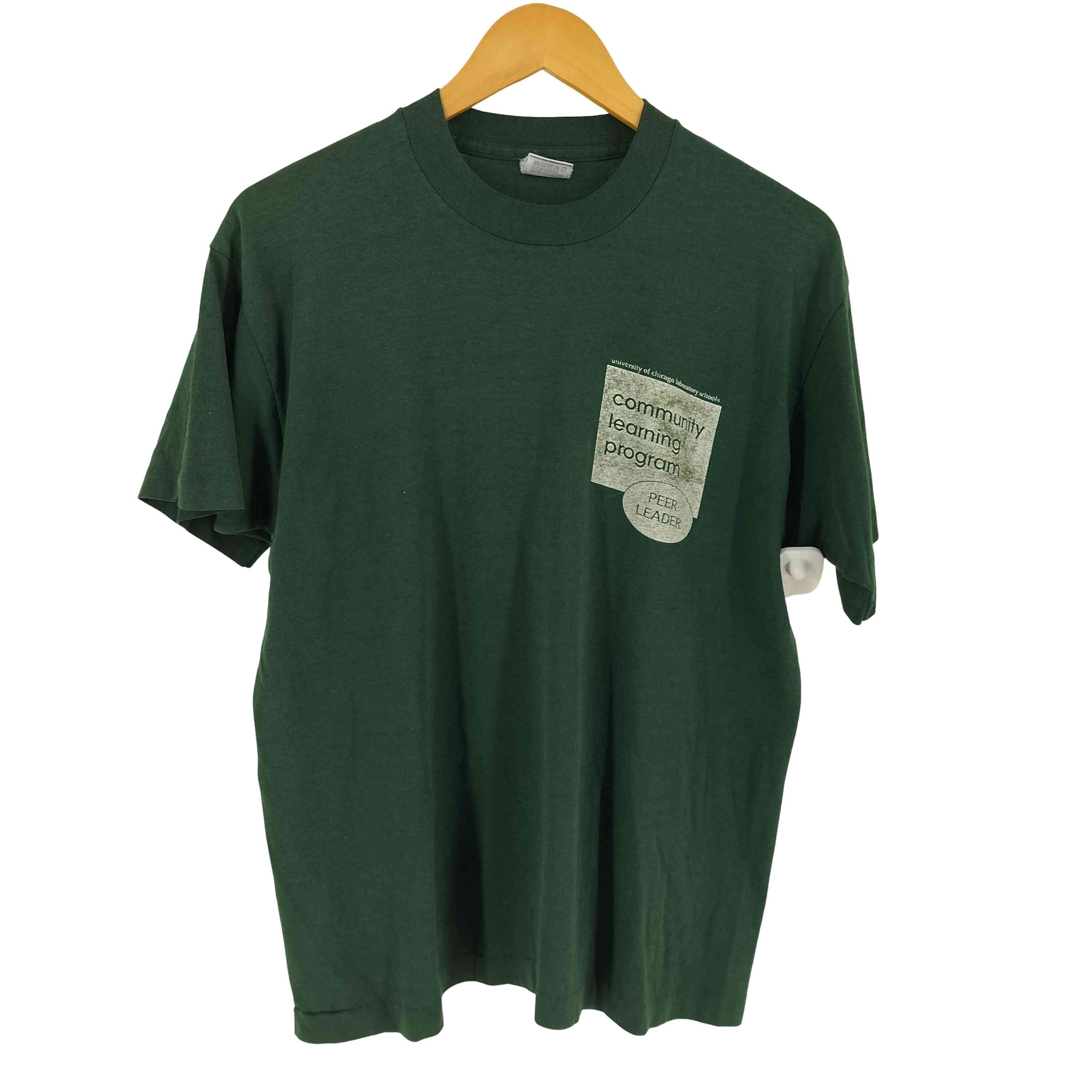 90S 袖裾シングル 両面プリントTシャツ【1143231480926】