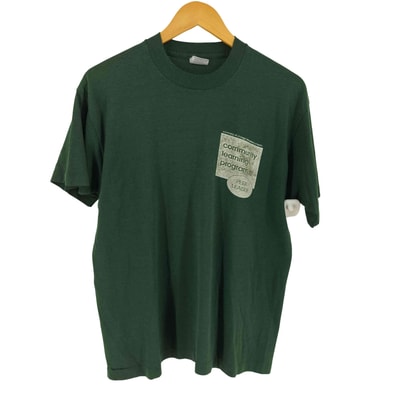 90S 袖裾シングル 両面プリントTシャツ【1143231480926】