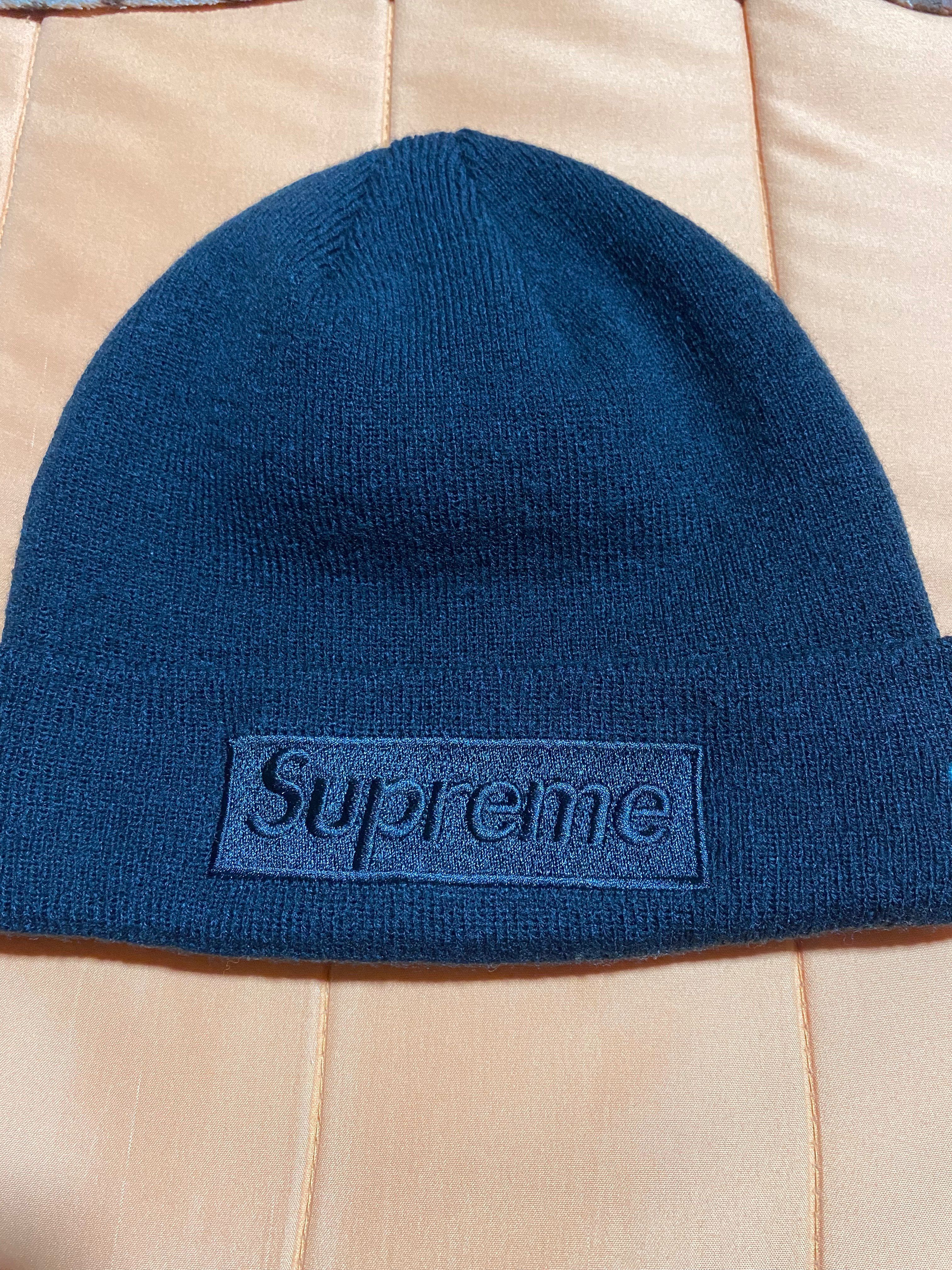 supreme×NEW ERA BOXLOGOニットキャップ