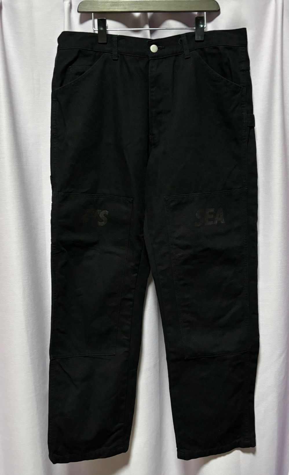 WIND AND SEA x HYSTERIC GLAMOUR Double Knee Painter Pants "Black"