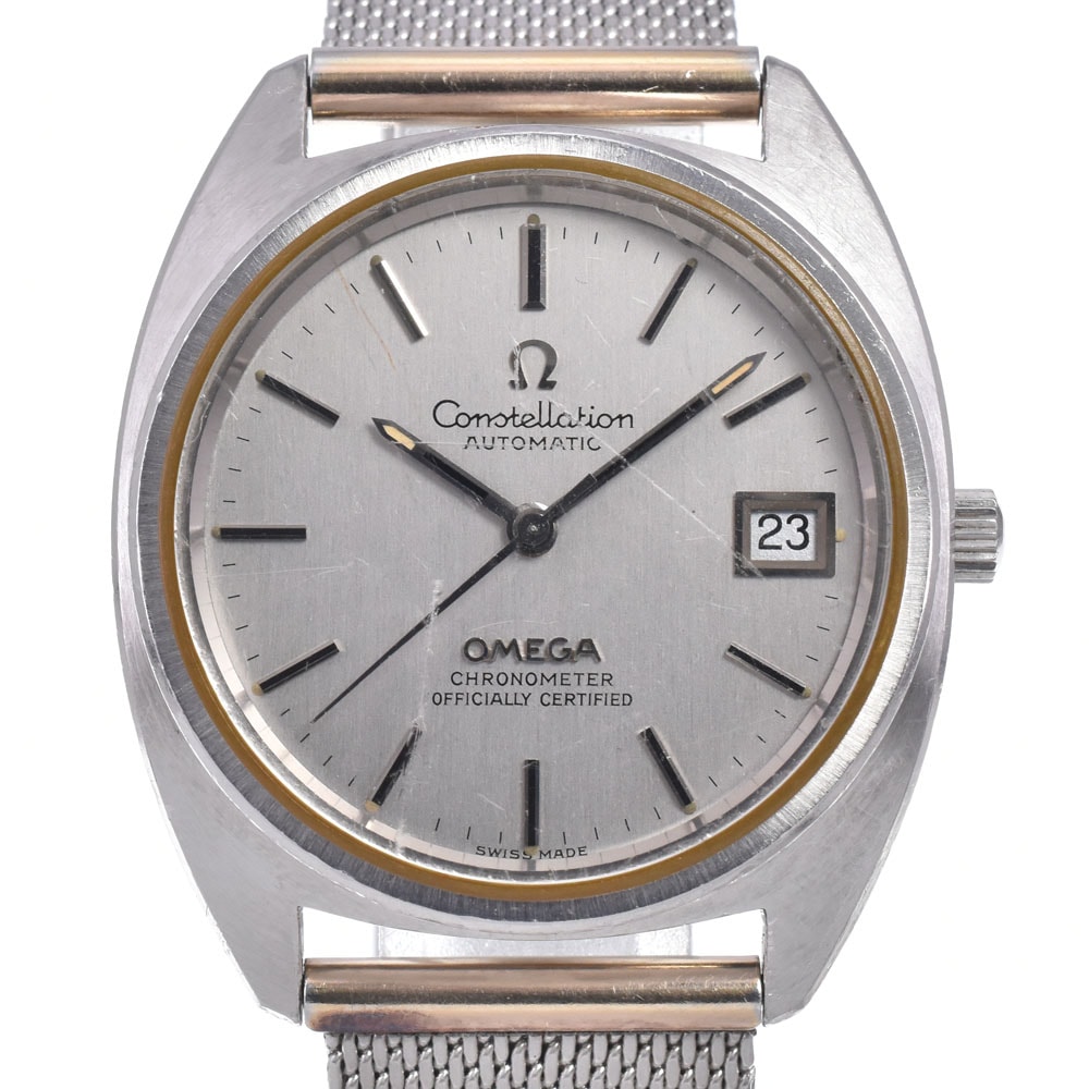 オメガ OMEGA 168.0056 ヴィンテージ コンステレーション Cal.1011 クロノメーター シルバー 自動巻き メンズ 腕時計 A#148169