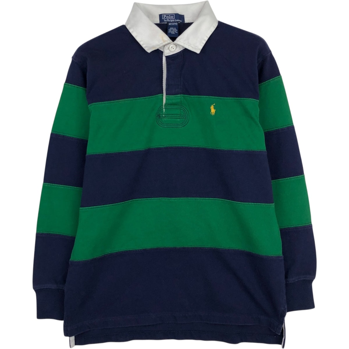 古着 ラルフローレン Ralph Lauren POLO by Ralph Lauren ボーダー柄 長袖 ラガーシャツ レディースS相当/eaa633965
