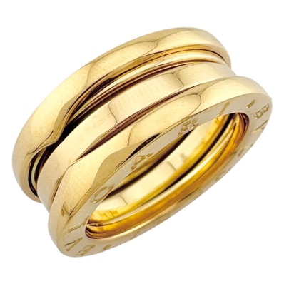 ブルガリ B-zero.1 3バンド リング 指輪 8.5号 18金 K18イエローゴールド レディース BVLGARI 中古
