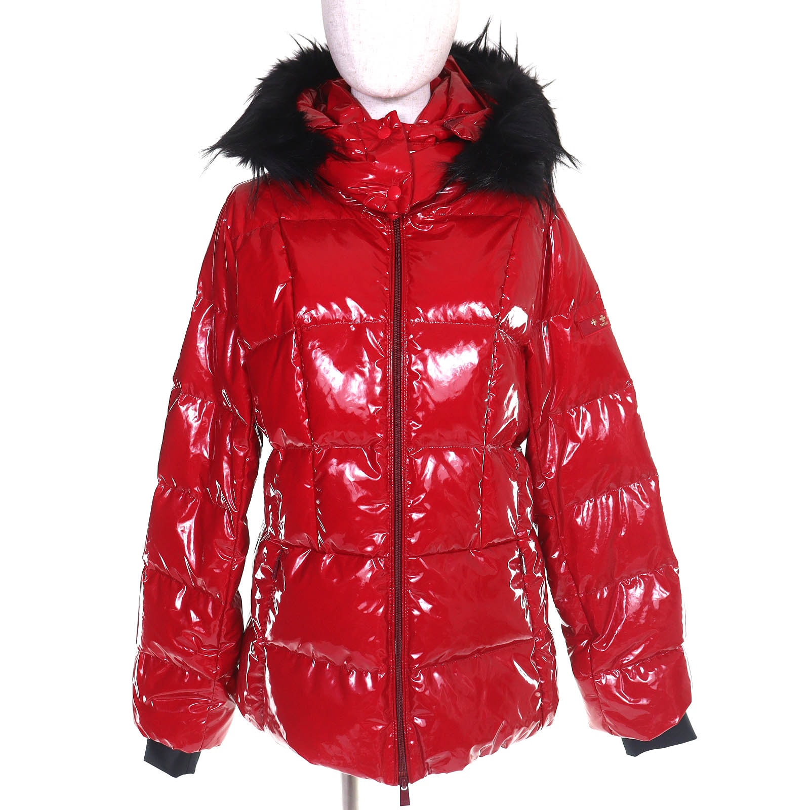 極美品 タトラス エナメル ダウンジャケット レッド 04 LTLA20A4173
