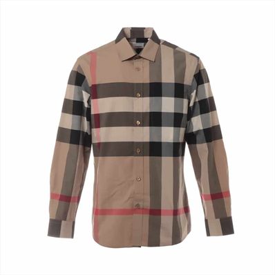 バーバリー コットン×ポリウレタン M ブラウン メンズ その他トップス