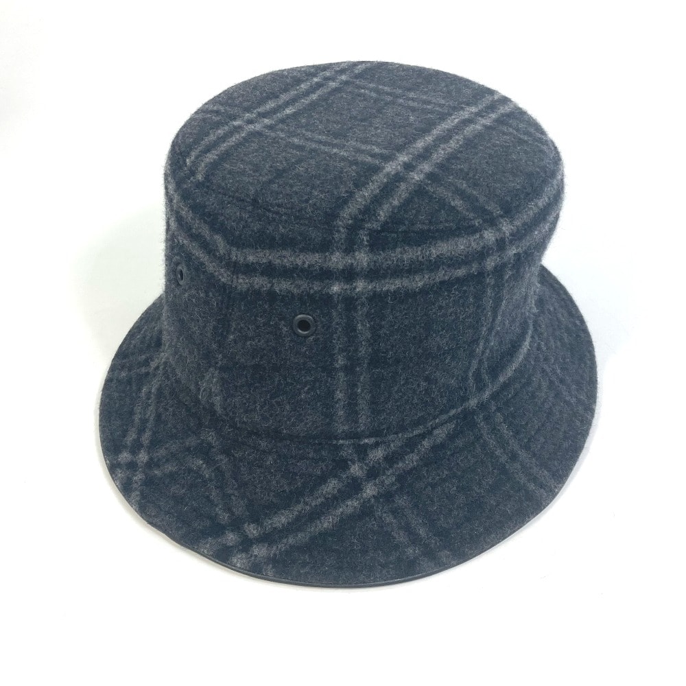 バーバリー BURBERRY ハット 8044077 帽子 チェック柄 ハット ウール ブラック 未使用