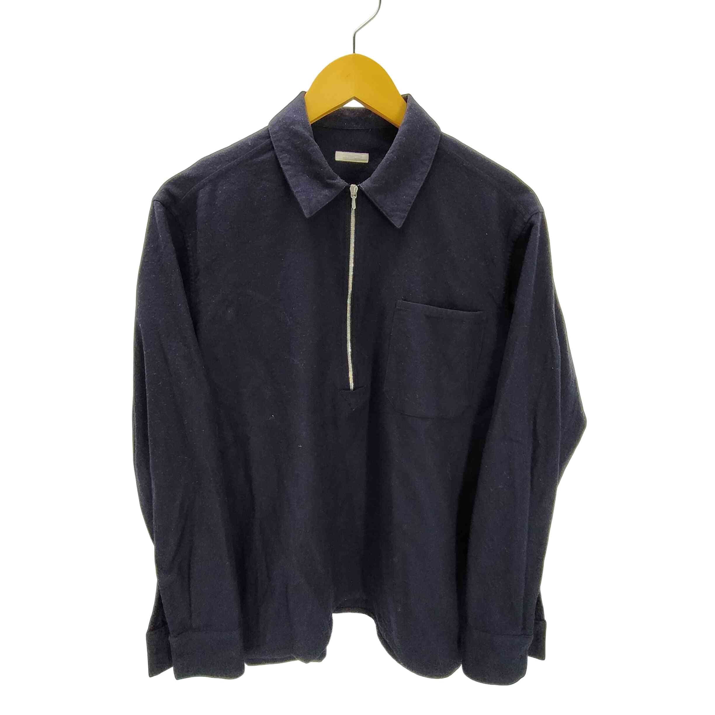 16AW ウール フラノ ZIP シャツ【1142049619047】