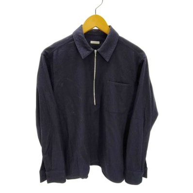 16AW ウール フラノ ZIP シャツ【1142049619047】