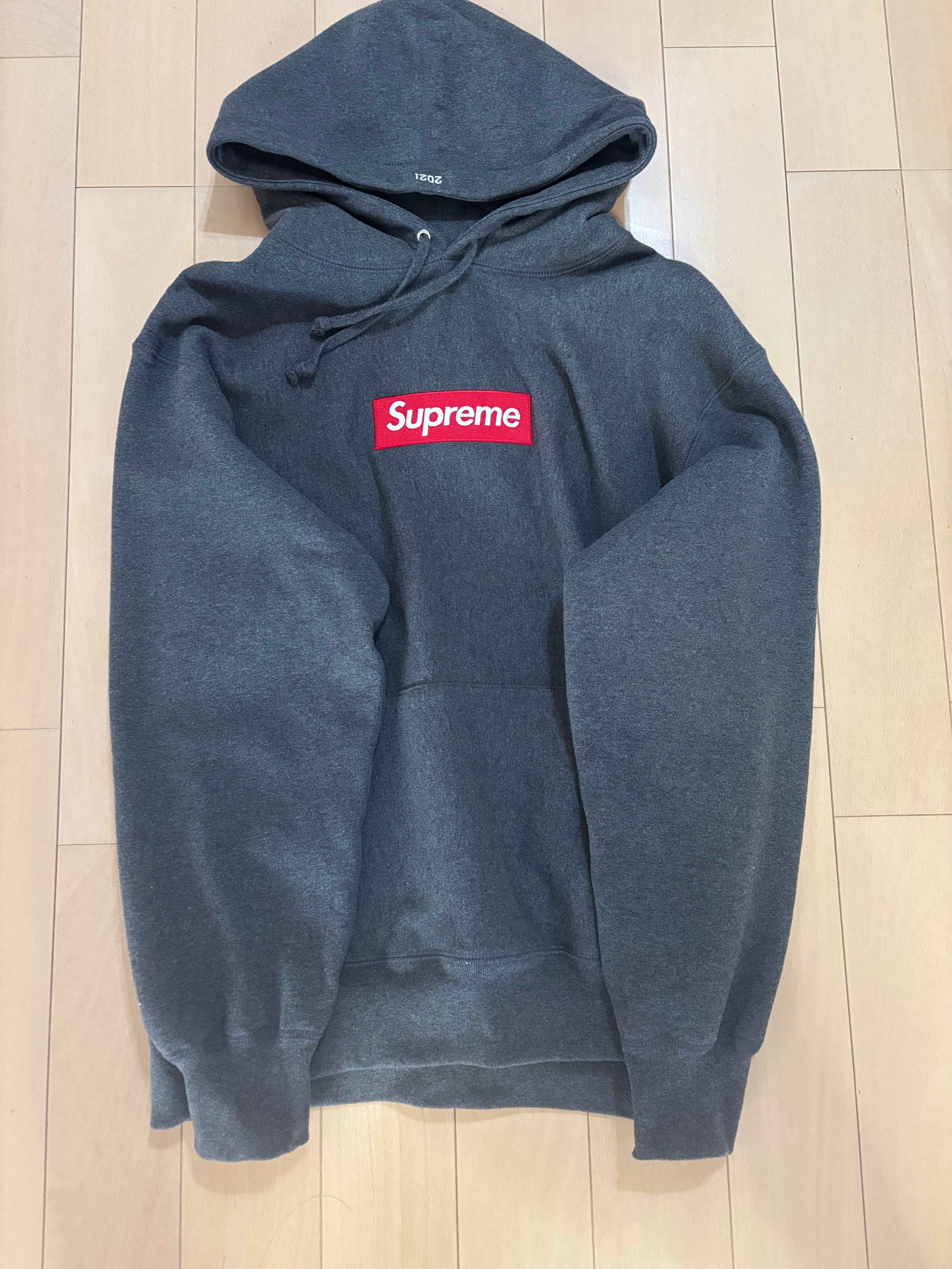 Supreme Box Logo Hooded Sweatshirt "Charcoal" (21FW)