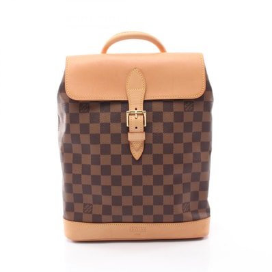 ルイ・ヴィトン LOUIS VUITTON アルルカン 100周年記念モデル リュックサック バックパック バッグ PVCコーティングキャンバス レザー ダミエ エベヌ レディース ブラウン系 N99038 【中古】