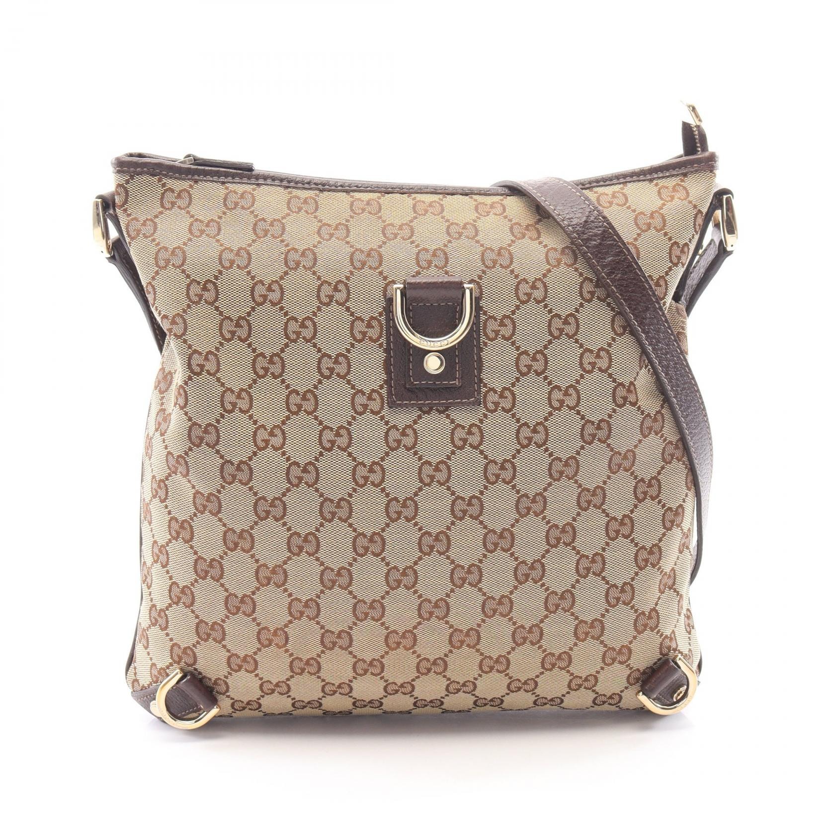 グッチ GUCCI アビー GGキャンバス ショルダーバッグ バッグ キャンバス レザー レディース ベージュ系 / ブラウン系 131326 【中古】