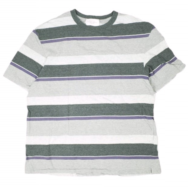 UNUSED アンユーズド 23SS 日本製 Border T-Shirt ボーダーTシャツ US2343 4 PURPLE×GRAY 半袖 トップス g25795