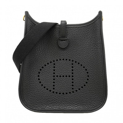【6fa1213】エルメス ショルダーバッグ エヴリンTPM トリヨンクレマンス ブラック ゴールド金具 G刻印【中古】レディース