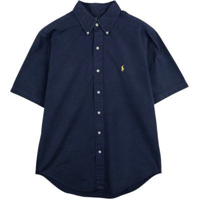 古着 ラルフローレン Ralph Lauren CLASSIC FIT 半袖 ボタンダウンシャツ メンズM相当/eaa674195