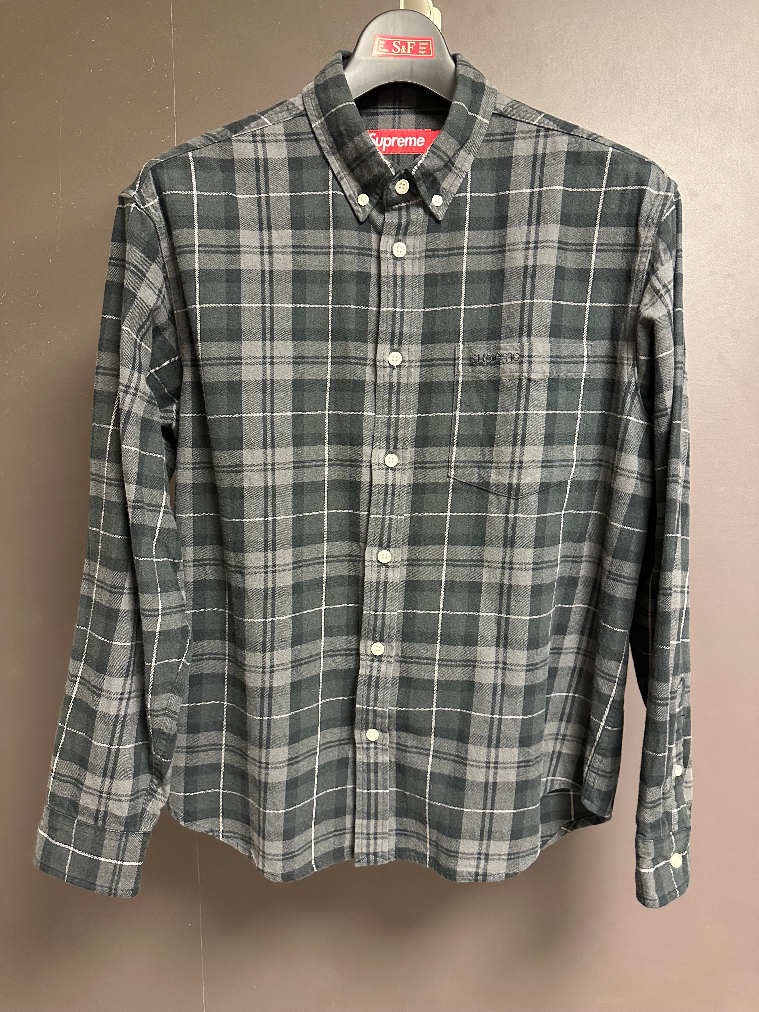 Supreme Plaid Flannel Shirt "Black" (24FW)