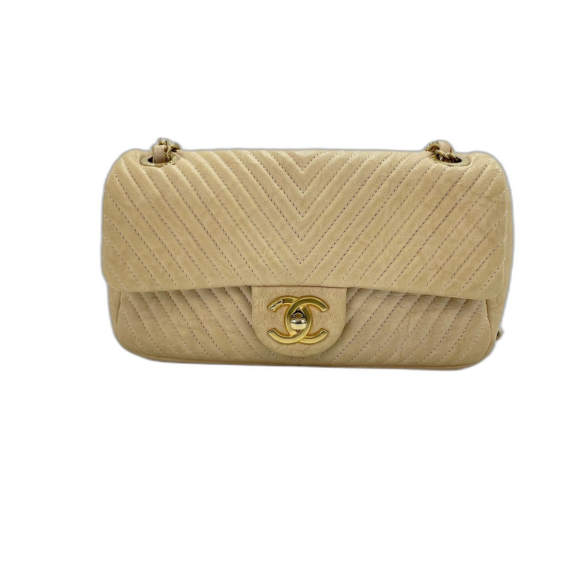 シャネル CHANEL ショルダーバッグ ラムスキン【中古】