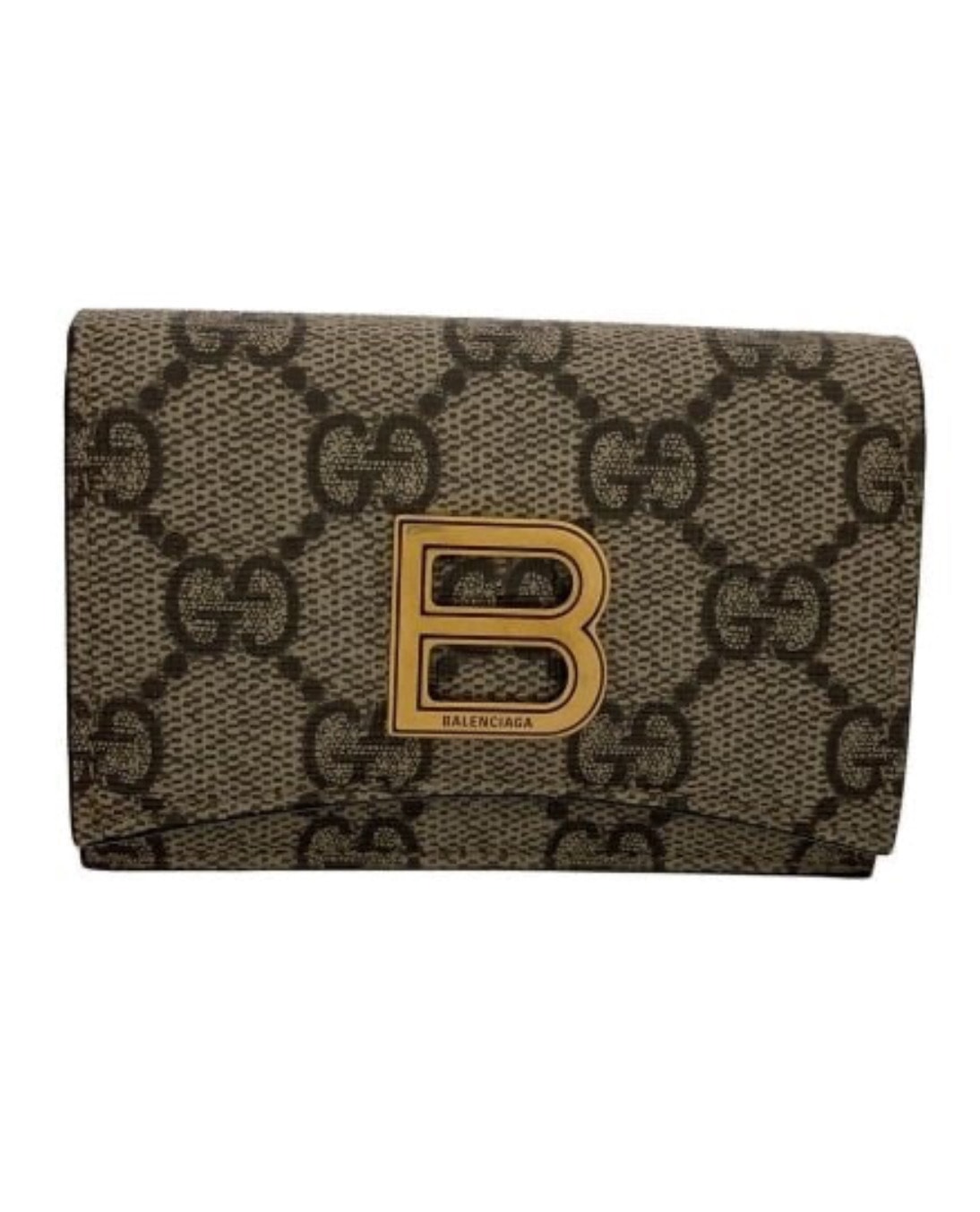 GUCCI x BALENCIAGA The Hacker Card Case Wallet "Beige/Ebony"