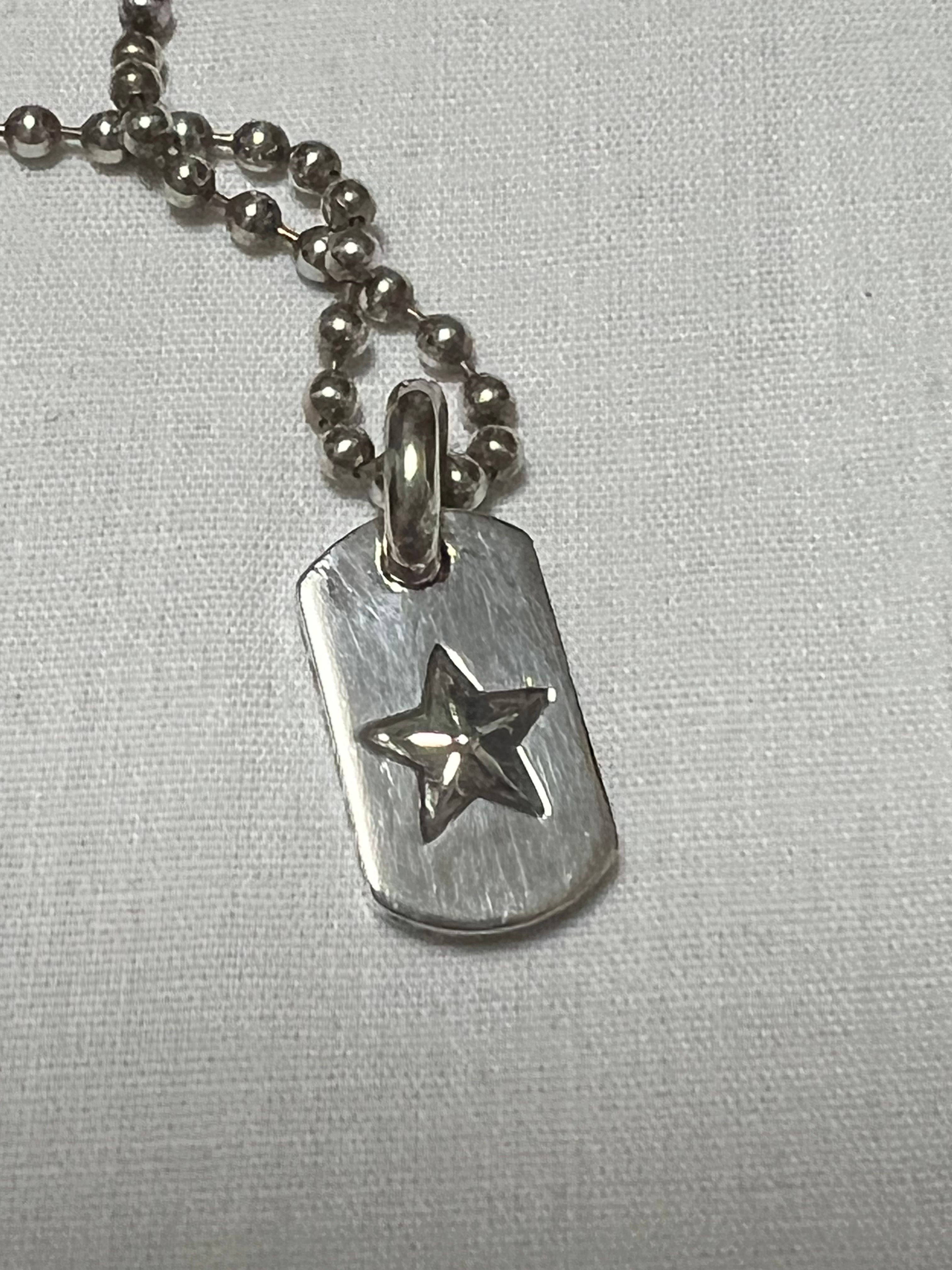 Chrome Hearts Tiny Star Dog Tag "Silver"