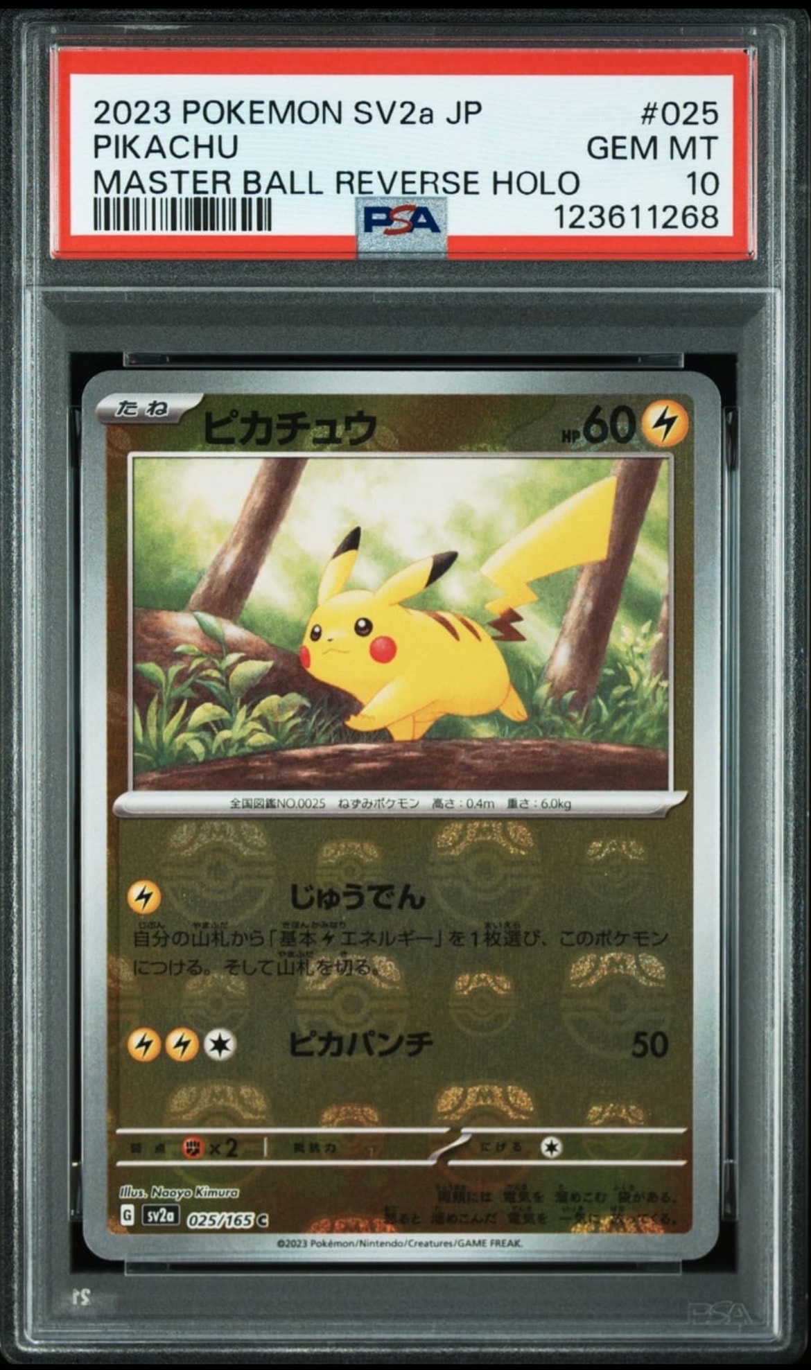 ピカチュウ C: マスターボールミラー (マスボピカチュウ) [SV2a 025