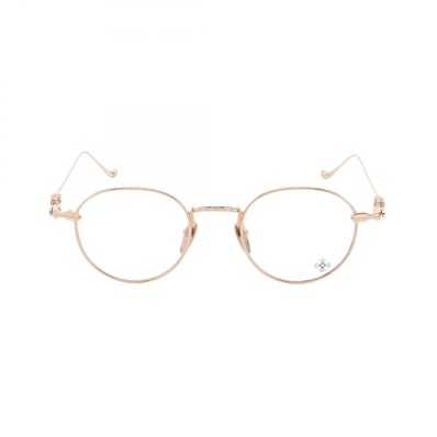 Chrome Hearts 48 21-148 Vagidictorian III Floral Temple Eyewear "Gold"