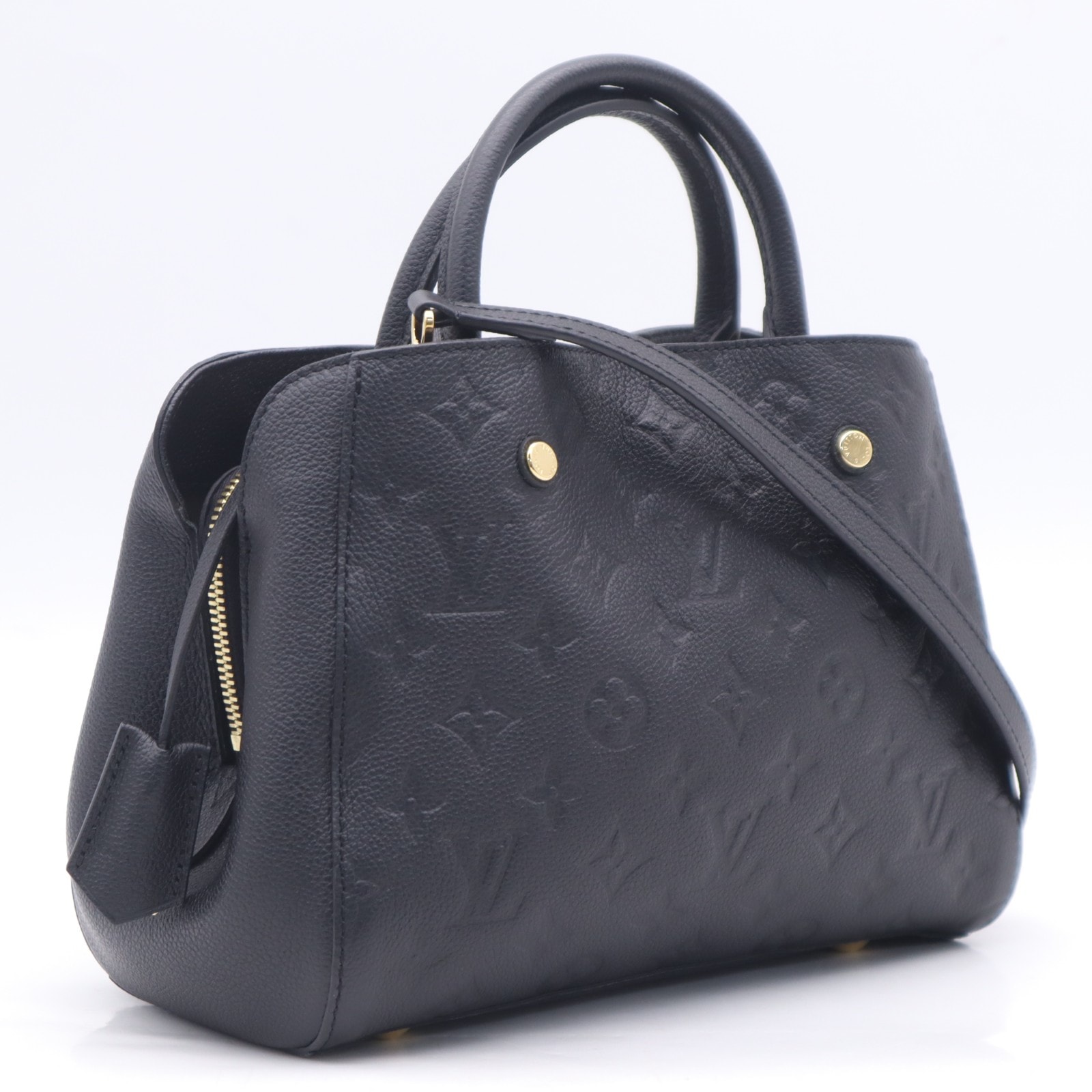 美品 LOUIS VUITTON ルイ・ヴィトン モノグラム アンプラント モンテーニュBB ノワール M41053 2wayハンドバッグ ブラック レディース