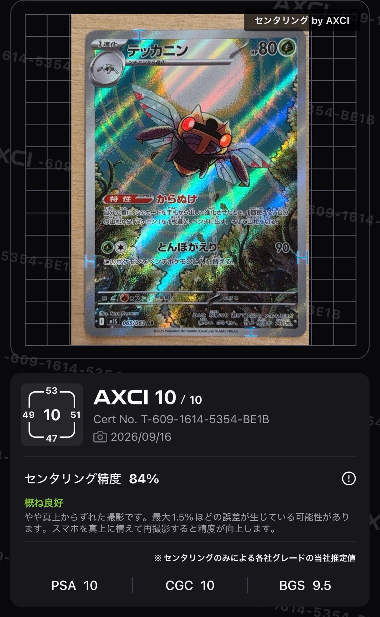 テッカニン AR [M1S 065/063](拡張パック「メガシンフォニア」)