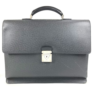 ルイヴィトン LOUIS VUITTON セルヴィエット モスコバ M30032 タイガ ブリーフケース ハンドバッグ 書類バッグ ビジネスバッグ タイガレザー アルドワーズ ブラック