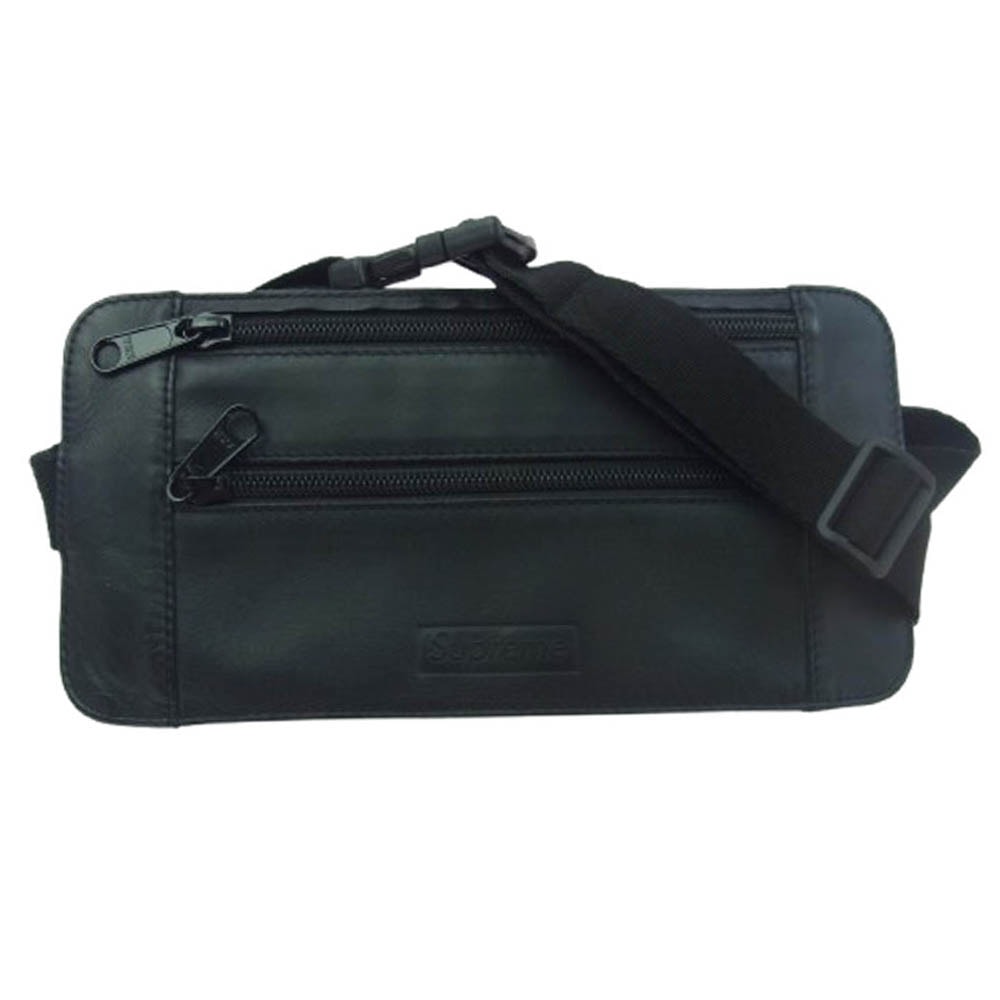 Supreme シュプリーム ショルダーバッグ 19SS Leather Waist Shoulder Pouch Bag レザー ウエスト ショルダー バッグ ポーチ ブラック系【中古】