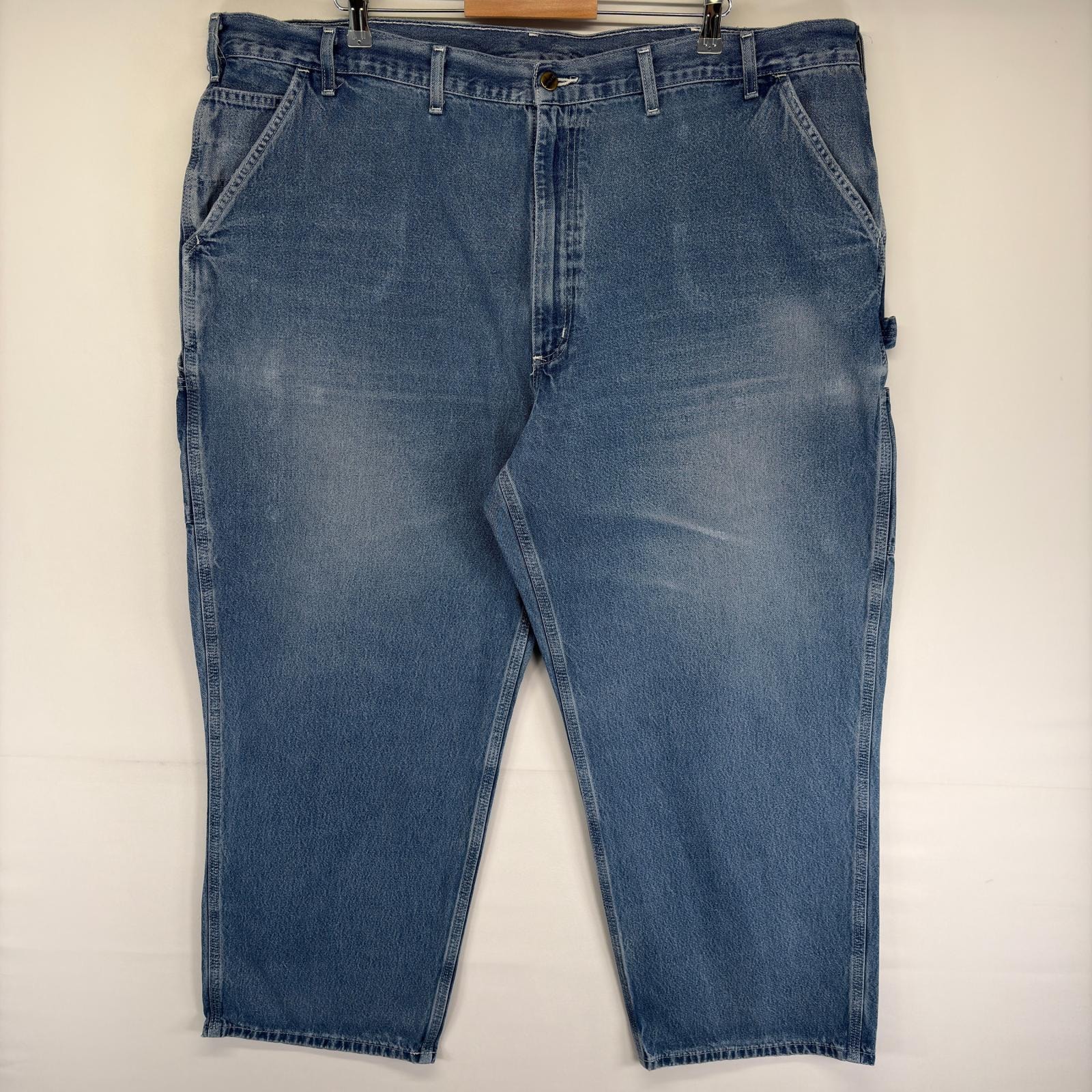 古着 カーハート Carhartt デニム パンツ ペインター ワンポイントロゴ 大きいサイズ ジーンズ ジーパン W48 L30  ブルー系 メンズ