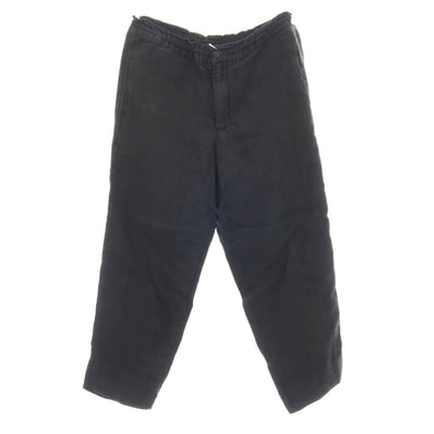 【中古】コムデギャルソン オムドゥ COMME des GARCONS HOMME DEUX 2016年春夏 リネン イージーパンツ ブラック【サイズXS】【メンズ】