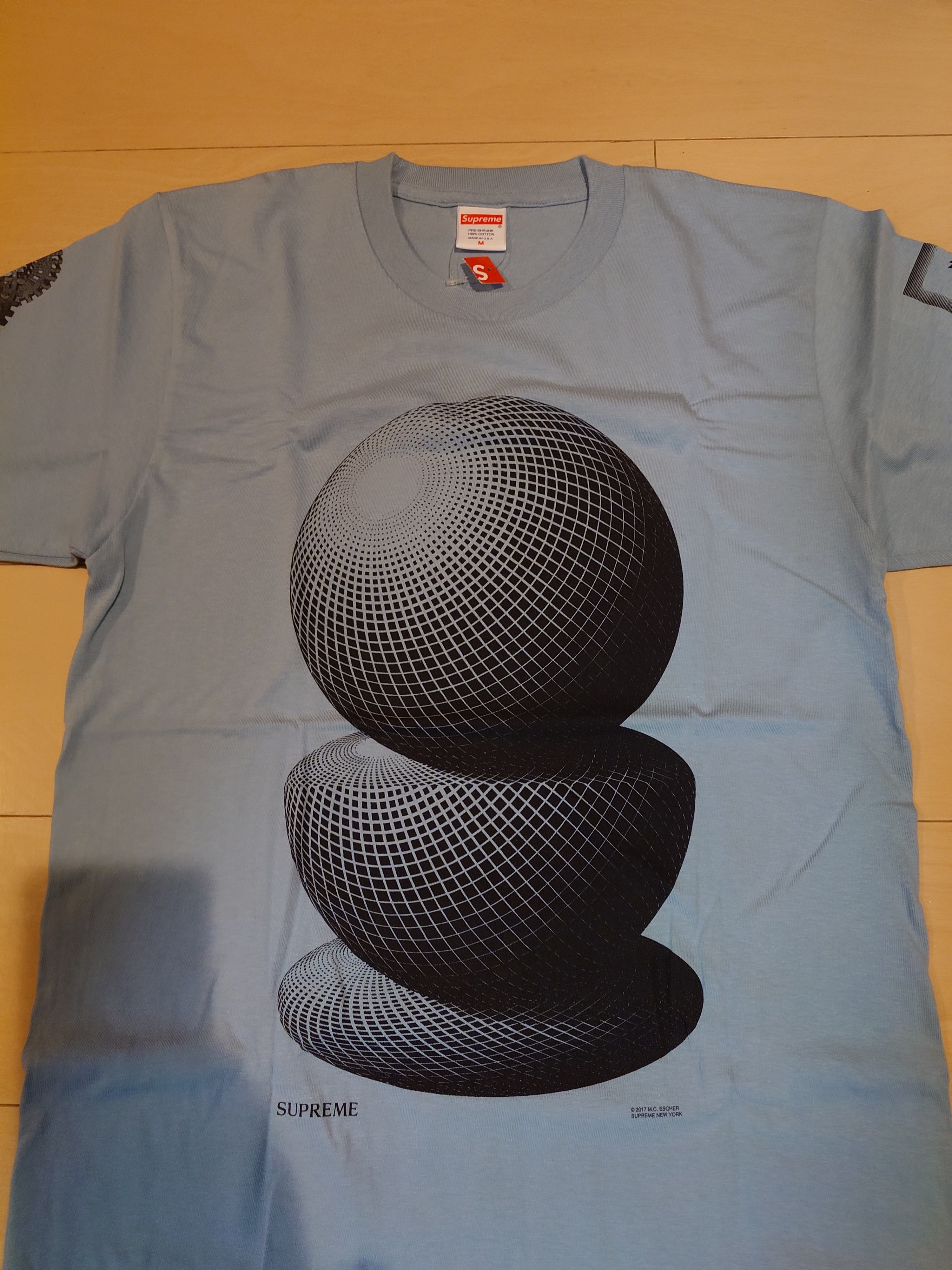 希少 17ss supreme M.C.escher エッシャー Tシャツ blue