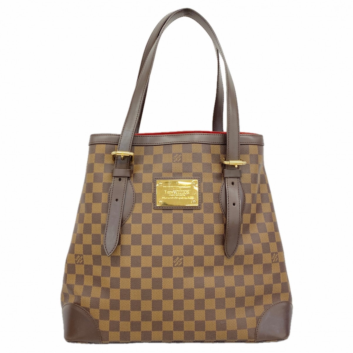 【6db1619】ルイヴィトン トートバッグ ダミエ ハムステッドGM N51203 エベヌ【中古】レディース