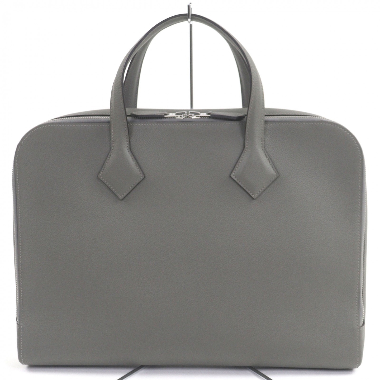 未使用品 エルメス ブリーフケース ヴィクトリア ライト グリメイヤー メンズ