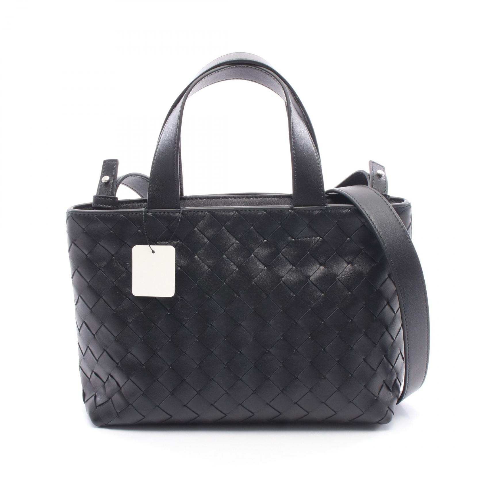 ボッテガヴェネタ BOTTEGA VENETA イントレチャート ミニ ファスナー トートバッグ バッグ レザー レディース ブラック系 855504V2HL11089 【新品】