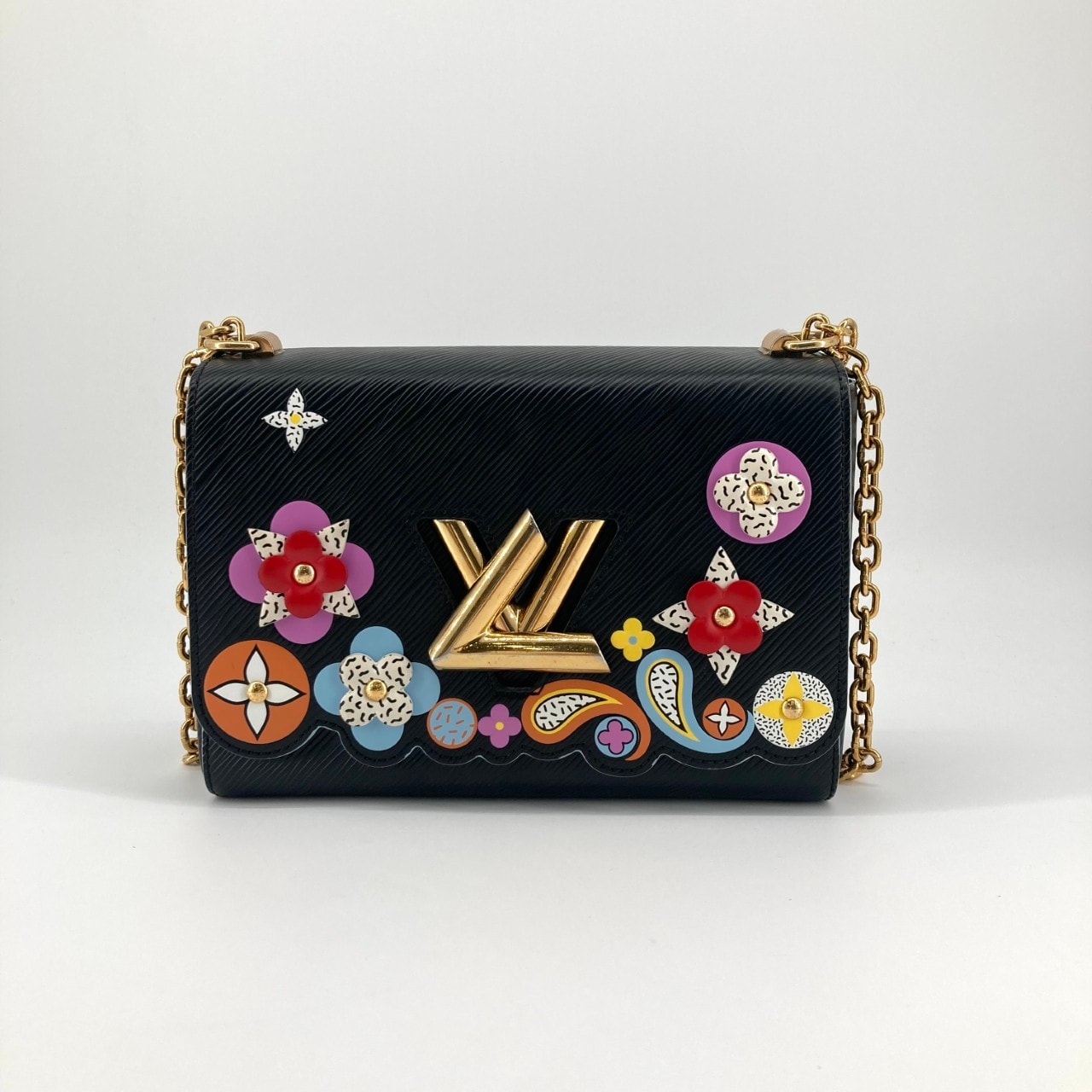 LOUIS VUITTON(ルイ・ヴィトン) ツイスト MM  ブルーミング フラワー M54857 ショルダーバッグ ブラック