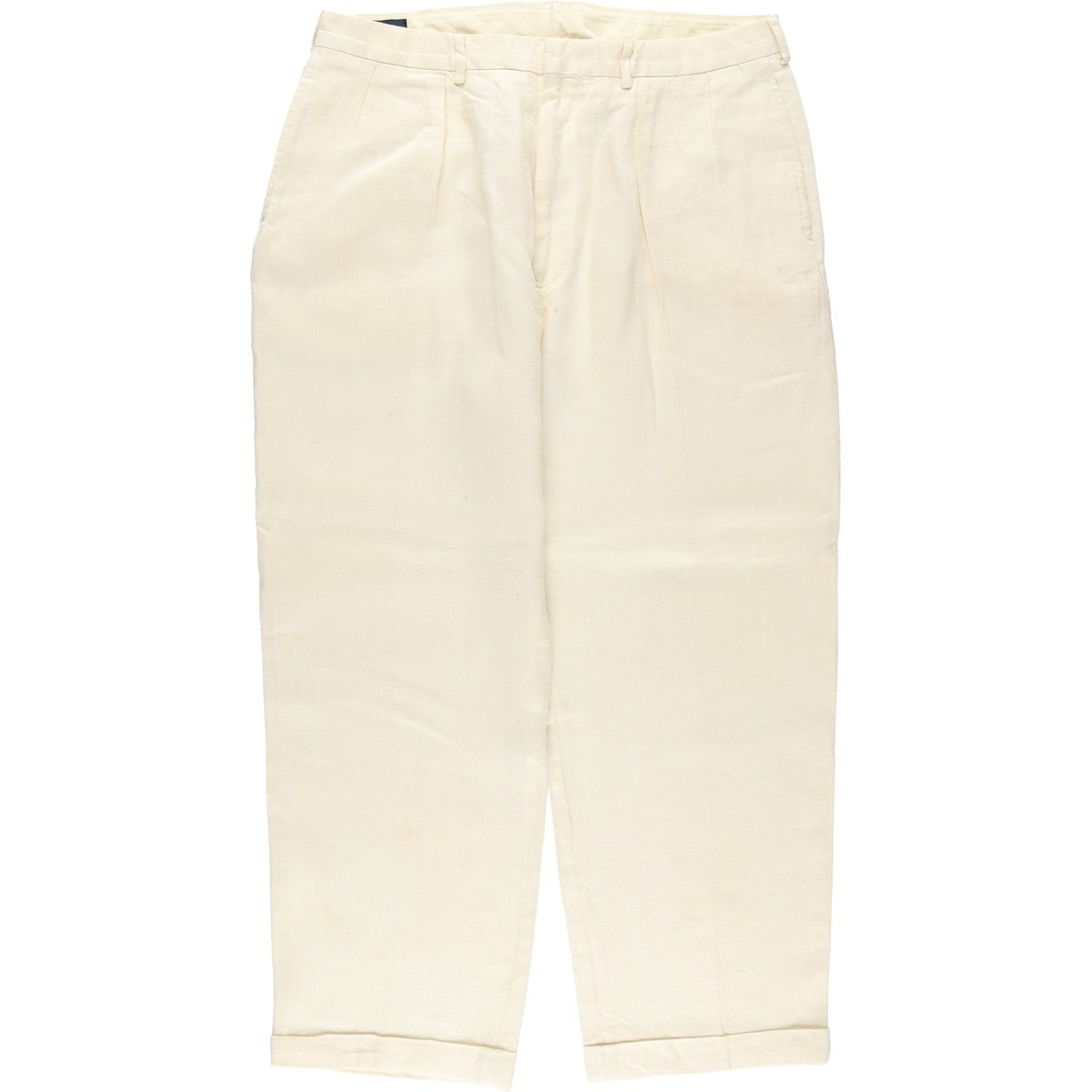 古着 ラルフローレン Ralph Lauren POLO by Ralph Lauren ツータック リネンパンツ スラックス メンズw36相当/eaa569290