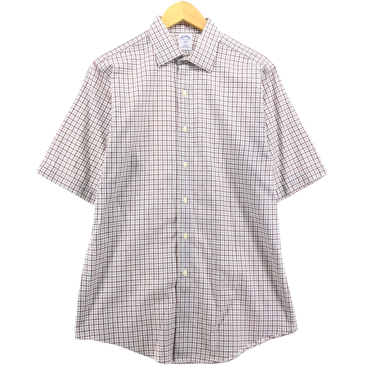 古着 ブルックスブラザーズ Brooks Brothers 346 半袖 コットン チェックシャツ メンズM相当/eaa562602