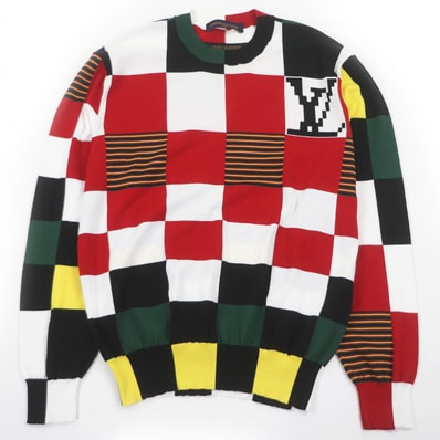 極美品 ルイヴィトン セーター マルチカラー メンズ M HMN73W