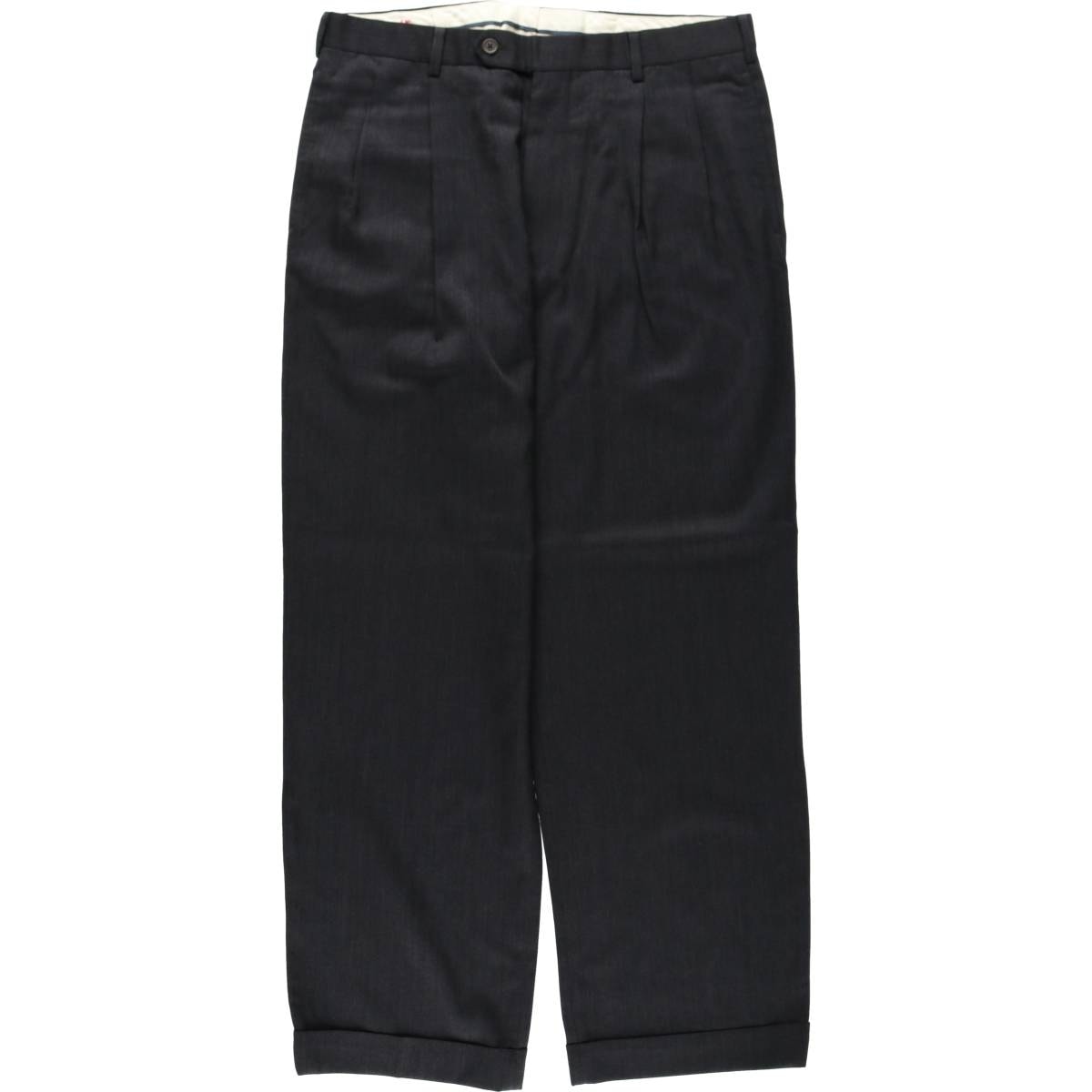 古着 ブルックスブラザーズ Brooks Brothers 1818 Madison ツータック ウールパンツ スラックス メンズw34相当/eaa622142