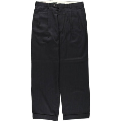 古着 ブルックスブラザーズ Brooks Brothers 1818 Madison ツータック ウールパンツ スラックス メンズw34相当/eaa622142
