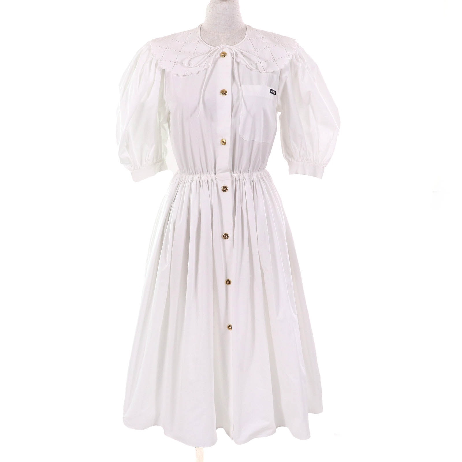 未使用品 ミュウ ミュウ
 ワンピース ホワイト レディース 36 MF4512