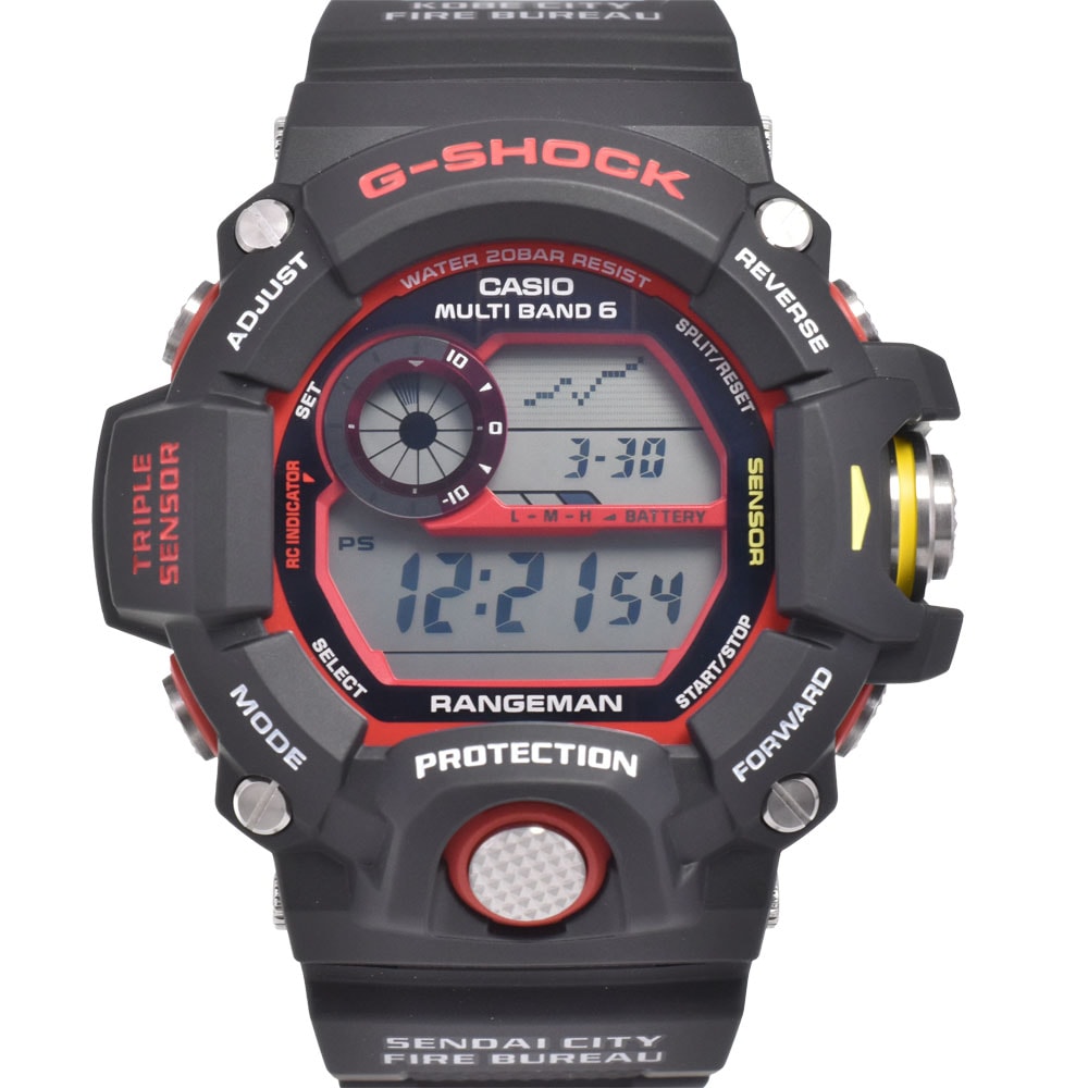値下 カシオ CASIO GW-9400NFST-1AJR G-SHOCK レンジマン 緊急消防援助隊 コラボレーションモデル メンズ 箱・保証書付き A#146479