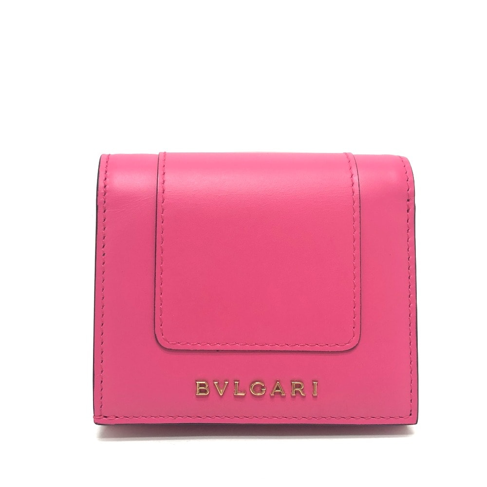 ブルガリ BVLGARI セルペンティ 288858 ウォレット 財布 ミニ財布 3つ折り財布 レザー ピンク 新品同様