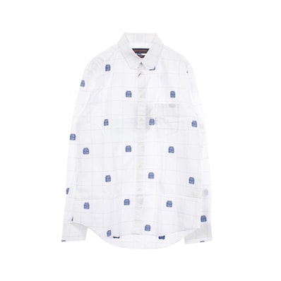 ルイ・ヴィトン LOUIS VUITTON 総柄 長袖 衣料品 トップス コットン メンズ ホワイト系 / ブルー系 RM201F TAU HIFS5W 【中古】