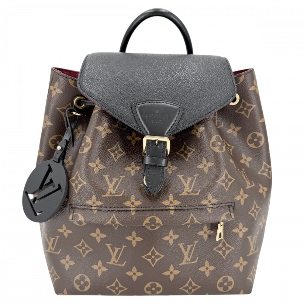 LOUIS VUITTON ルイヴィトン リュック モノグラム モンスリ NM PM バックパック かばん 鞄 M45515 ブラウン 茶 ブラック 黒 ゴールド金具 レディース【中古品】