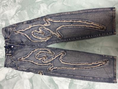 THUG CLUB Tribal Denim Pants "BLUE"