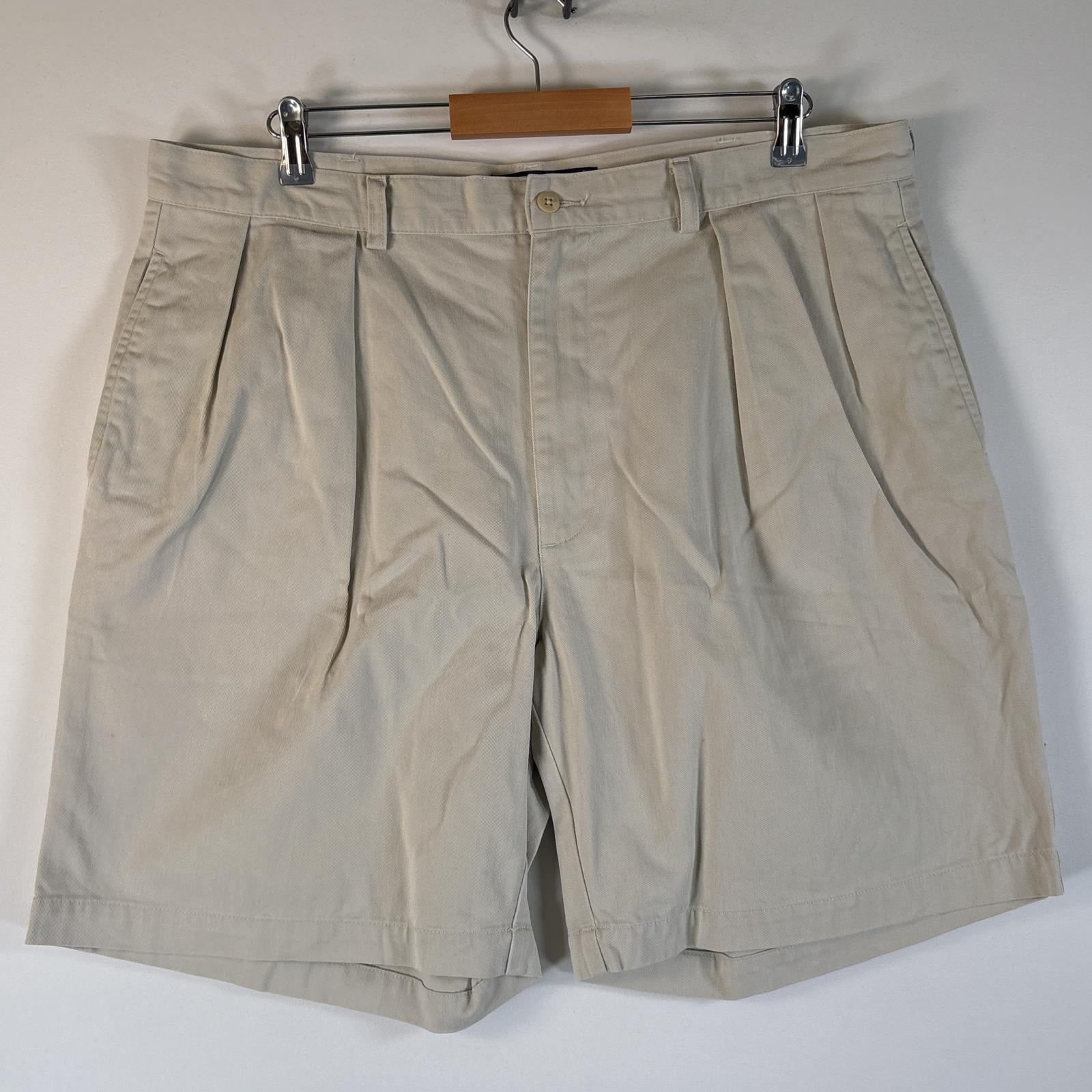 古着 90's/90年代 ポロバイラルフローレン Polo by Ralph Lauren ショートパンツ ポロチノ 大きいサイズ 半ズボン w40  ライトグレー系 メンズ