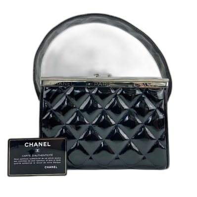 シャネル CHANEL マトラッセ ハンドバッグ エナメル【中古】
